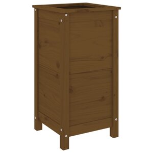 vidaXL Jardinière marron miel 40x40x78 cm bois massif de pin