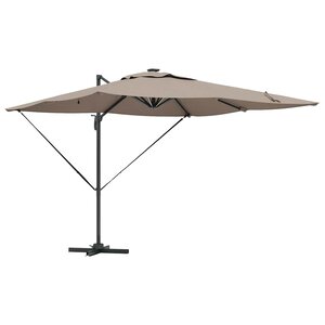 vidaXL Parasol Taupe 286 x 285 x 270 cm Aluminium