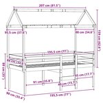 vidaXL Lit haut sans matelas blanc 90x190 cm bois de pin massif