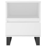 vidaXL Table de chevet Blanc 40x35x50 cm Bois d’ingénierie