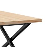 vidaXL Table basse cadre en X 90x90x45 5cm bois de pin massif et acier
