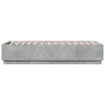 vidaXL Cadre de lit avec lumières LED gris béton 100x200 cm