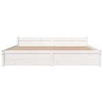 vidaXL Cadre de lit sans matelas blanc bois massif 180x200 cm