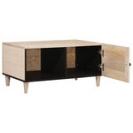 vidaXL Table basse Beige 80 x 50 x 40 cm bois de manguier massif