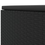 vidaXL Salon de jardin 5 Pièces avec coussins Noir Résine tressée