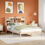 vidaXL Lit bibliothèque sans matelas 140x190 cm bois de pin massif