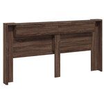 vidaXL Tête de lit Chêne brun 200 x 16 5 x 103 5 cm Bois d'ingénierie