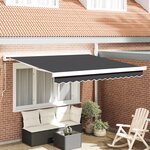 vidaXL Auvent rétractable manuel Anthracite 300x250 cm