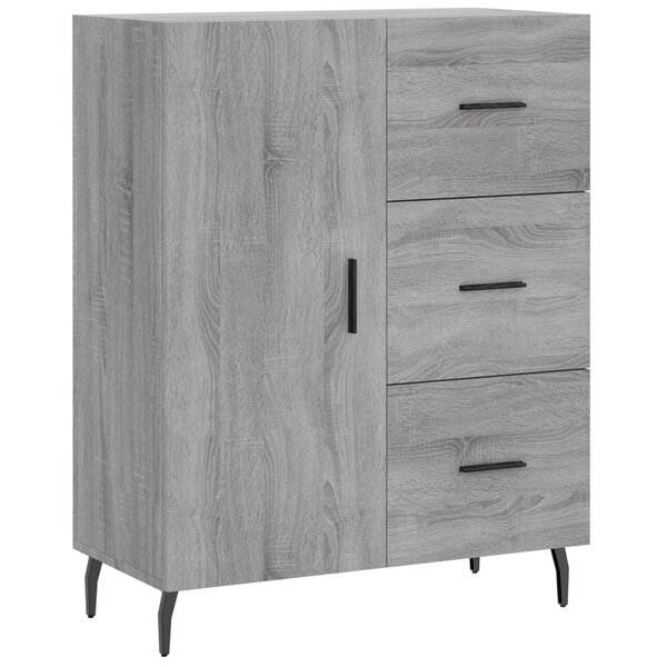 vidaXL Buffet sonoma gris 69 5x34x90 cm bois d'ingénierie