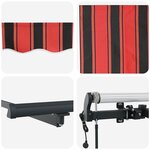 vidaXL Auvent Rétractable orange et marron 300 x 250 cm tissu