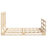 vidaXL Cadre de lit sans matelas avec tête de lit bois massif