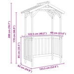 vidaXL Abri BBQ 133 5x63x200 cm en pin traité