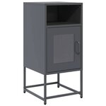 vidaXL Table de chevet anthracite 36x39x78 cm acier laminé à froid
