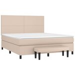 vidaXL Sommier à lattes de lit avec matelas Cappuccino 180x200 cm