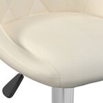 vidaXL Tabouret de bar Crème Velours