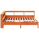 vidaXL Lit bibliothèque sans matelas cire marron 140x190 cm pin massif