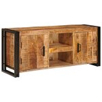 vidaXL Meuble TV Marron 120 x 30 x 50 cm Bois de manguier brut massif