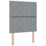 vidaXL Lit à ressorts avec matelas Gris clair 90 x 190 cm tissu