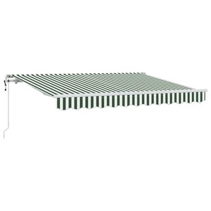 vidaXL Auvent Rétractable Vert 250 x 200 cm tissu