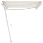vidaXL Auvent automatique sur pied 400x300 cm Crème