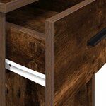 vidaXL Support de tour d'ordinateur et tiroir chêne fumé 35x45x77 cm