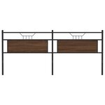 vidaXL Tête de lit chêne marron 193 cm bois d'ingénierie et acier