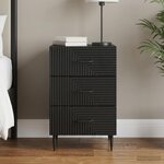 vidaXL Cabinet de chevet Noir 43 x 41 x 66 5 cm Bois d'ingénierie