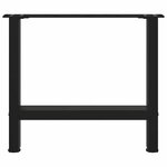 vidaXL Pieds de table basse Noir 2 pièces 60 x (42-43) cm Acier