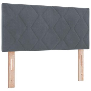 vidaXL Tête de Lit LED Géométrique Gris foncé 90 cm Velours