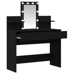 vidaXL Table de Toilette avec tiroir Chêne noir 100 x 40 x 130 cm