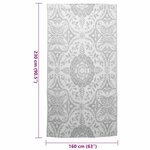 vidaXL Tapis d'extérieur ARAKIL Gris clair 160x230 cm PP