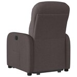 vidaXL Fauteuil inclinable électrique marron foncé tissu