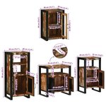 vidaXL Ensemble de mobilier de salle de bain Montage mural 4 Pièces