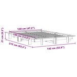 vidaXL Cadre de lit sans matelas 120x190 cm bois de pin massif