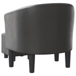 vidaXL Chaise cabriolet avec repose-pied gris similicuir