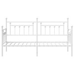 vidaXL Lit de jour Blanc 80x200 cm Acier