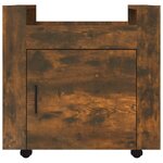 vidaXL Chariot de bureau Chêne fumé 60x45x60 cm Bois d'ingénierie