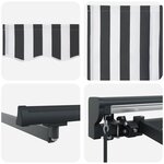 vidaXL Auvent Rétractable Anthracite et blanc 300 x 250 cm