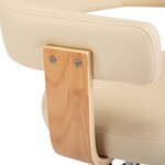 vidaXL Chaises pivotantes à manger lot de 2 crème similicuir