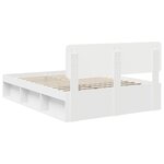 vidaXL Cadre de lit avec tête de lit Blanc 160 x 200 cm Pin massif
