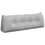 vidaXL Coussin de Dos Gris clair 140 x 24 x 50 cm Velours