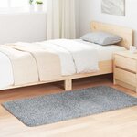 vidaXL Tapis shaggy à poils longs NAVARRA gris argenté 80x150 cm