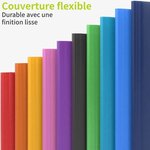 ACROPAQ 10x Chemises à Élastiques à 3 Rabats A4- Jusqu'à 200 pages  Dos 2 5 cm- 10 chemise cartonnee avec rabats et elastique