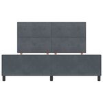 vidaXL Lit à ressorts avec tête de lit Gris foncé 180 x 200 cm Velours