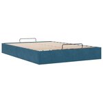 vidaXL Cadre de lit ottoman sans matelas bleu foncé 140x190 cm velours