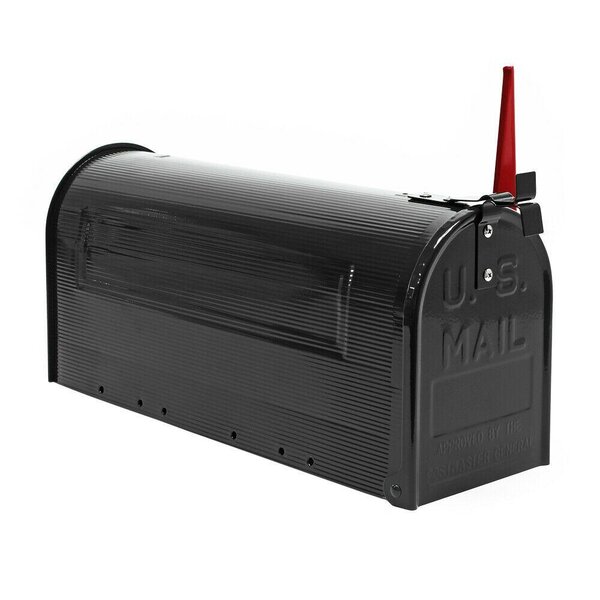 Boite aux lettres style américain design sur pied us mailbox noir