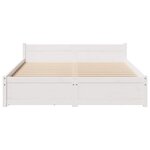 vidaXL Cadre de lit sans matelas blanc 150x200 cm bois de pin massif