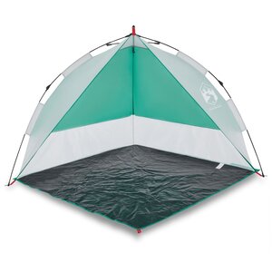 vidaXL Tente de plage vert d'eau libération rapide imperméable