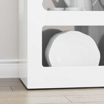 vidaXL Buffet Blanc brillant 40 x 35 x 100 5 cm Bois d'ingénierie