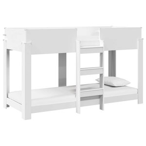 vidaXL Lit Superposé pour Enfants Blanc 75 x 190 cm Bois d'ingénierie
